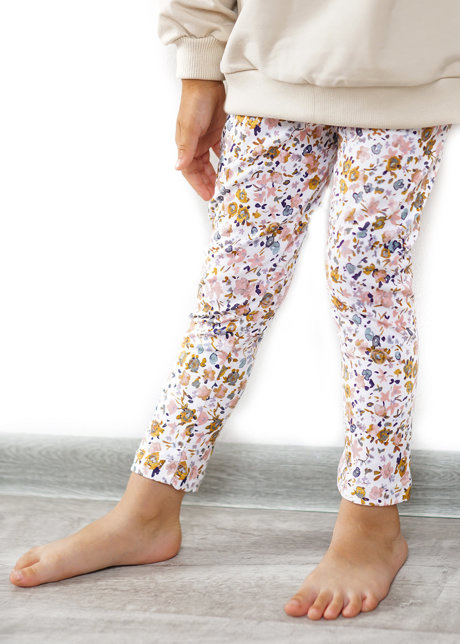 LEGGINSY W KWIATKI